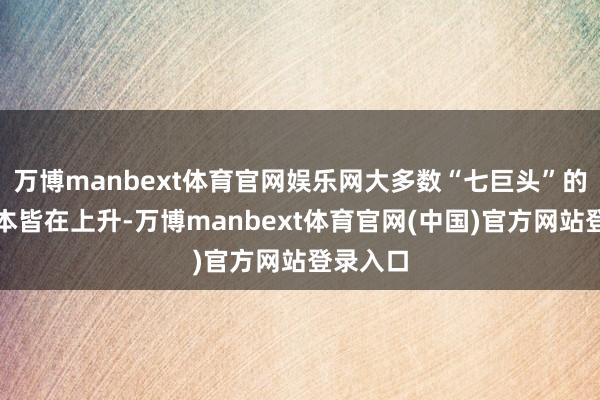 万博manbext体育官网娱乐网大多数“七巨头”的期权资本皆在上升-万博manbext体育官网(中国)官方网站登录入口