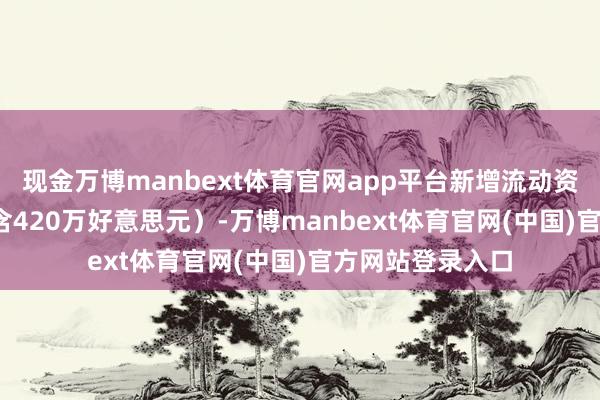 现金万博manbext体育官网app平台新增流动资金3000万元（含420万好意思元）-万博manbext体育官网(中国)官方网站登录入口